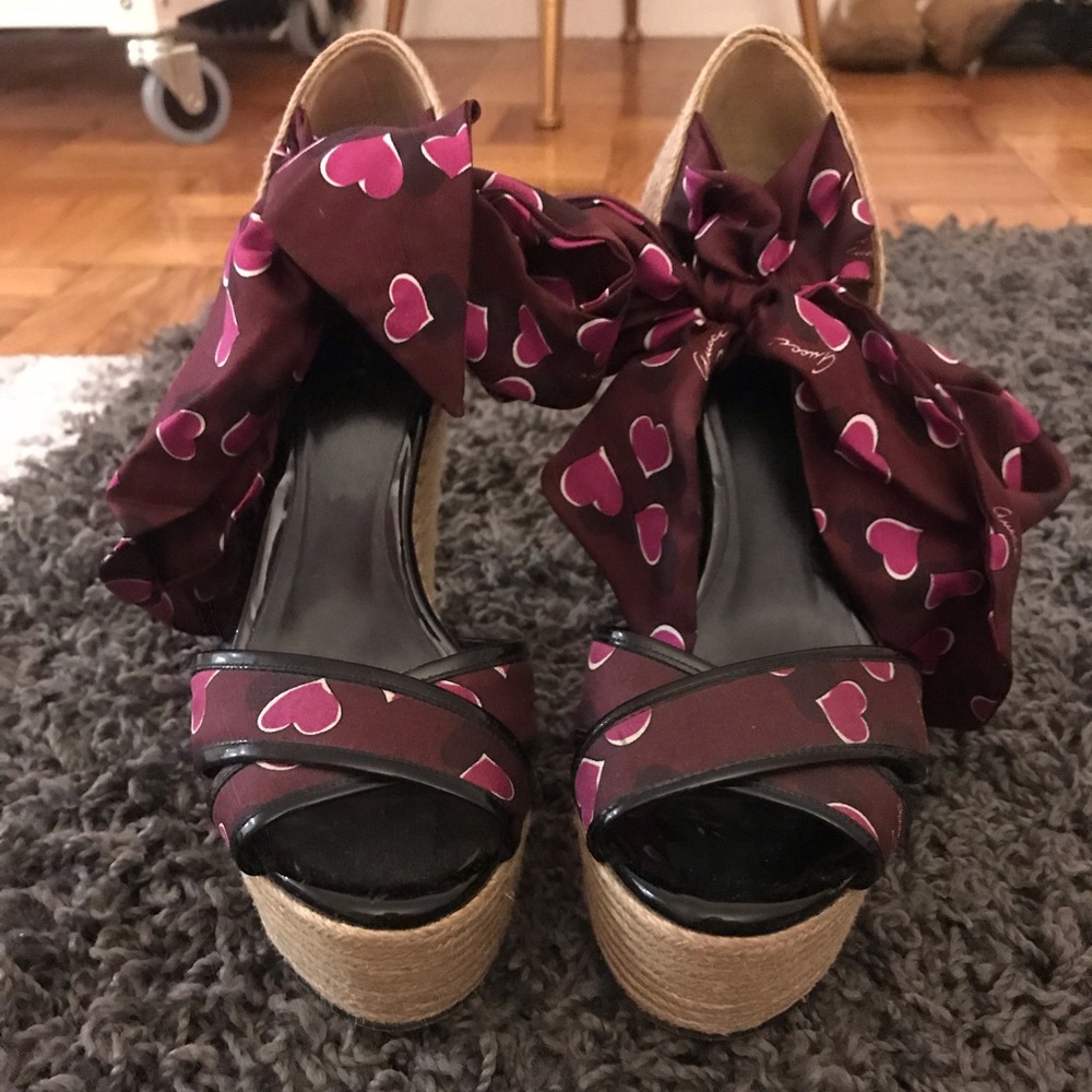 Gucci Carolina heart print espadrilles